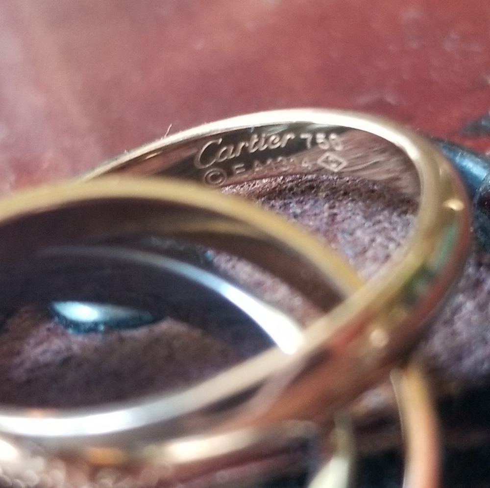 ❤️Cartier❤️ 750 EA1314 Classic Trinity Ring